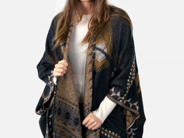 Barts Damen Poncho Layula charcoal