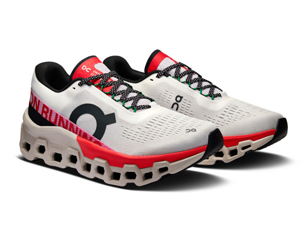 ON-Running Damen Laufschuh Cloudmonster 2 ivory/red