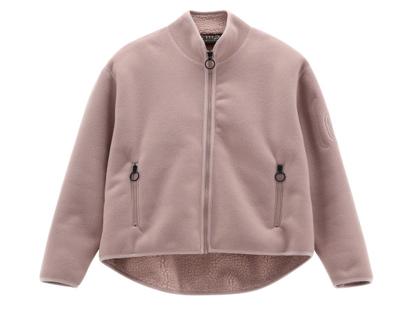 movingcmp Damen Felpa full-zip mit boxy Schnitt rose dust