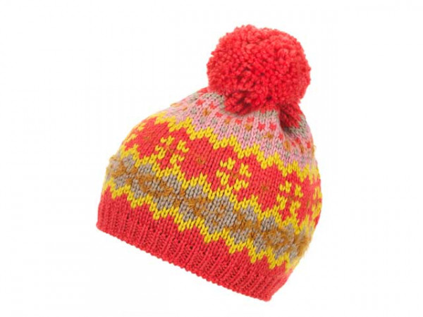 Eisbär Beanie W Orange/Multi Pommel