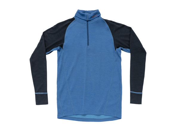 Devold Herren Merino Unterhemd Duo Active blue/ink/Zip