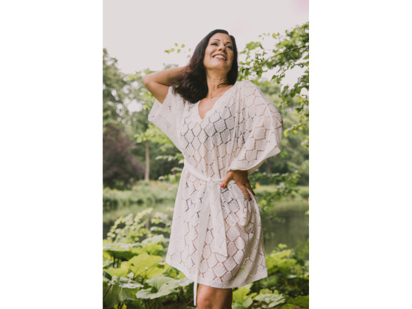 miabella Damen Sommerkleid Melissa weiß