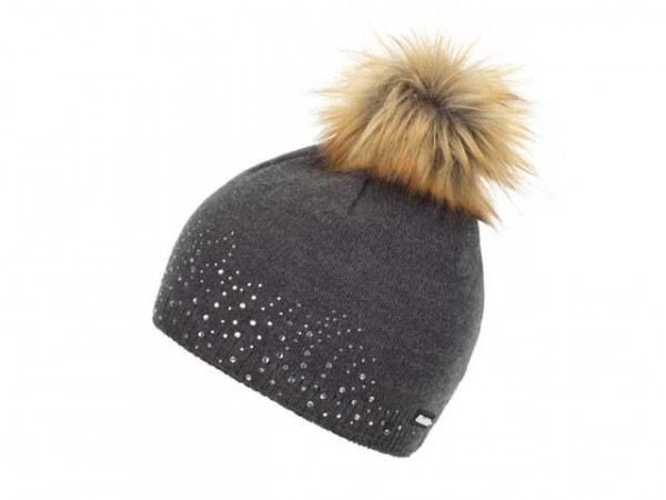 Eisbär Mütze W Grau/Crystal Pommel